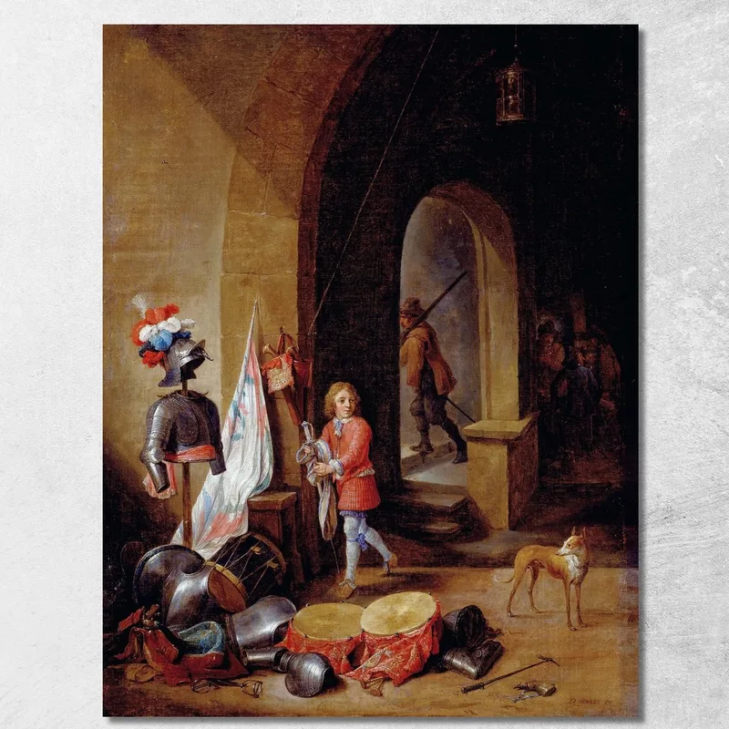 Eine Wachstube David Teniers The Younger drucken auf leinwand