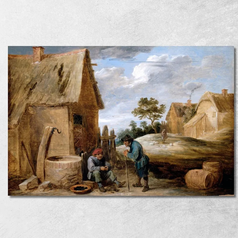 Ein Bauer, Der Muscheln Isst David Teniers The Younger drucken auf leinwand