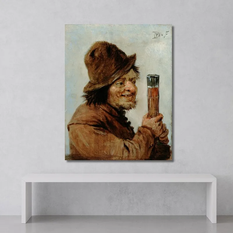 Ein Bauer Der Ein Glas Hält David Teniers The Younger