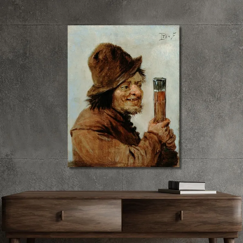 Ein Bauer Der Ein Glas Hält David Teniers The Younger