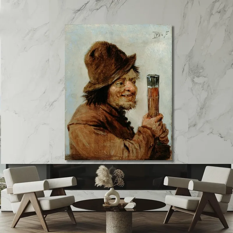 Ein Bauer Der Ein Glas Hält David Teniers The Younger