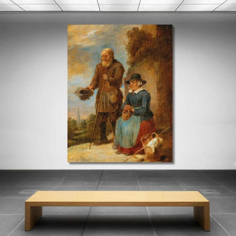 Ein Altes Paar Bettelt Auf Der Straße David Teniers The Younger