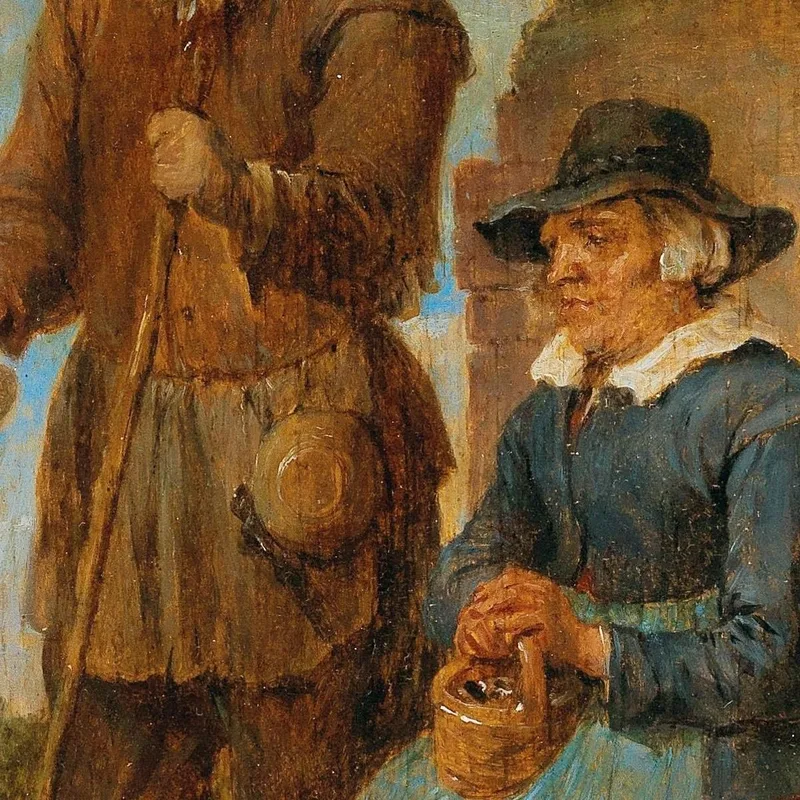 Ein Altes Paar Bettelt Auf Der Straße David Teniers The Younger