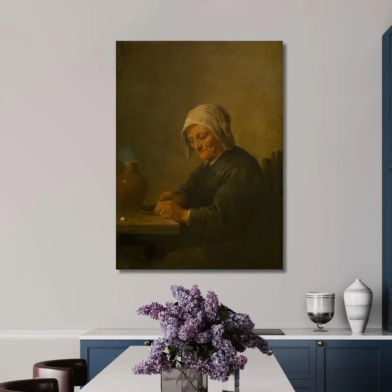 Un’Anziana Che Taglia Il Tabacco David Teniers The Younger