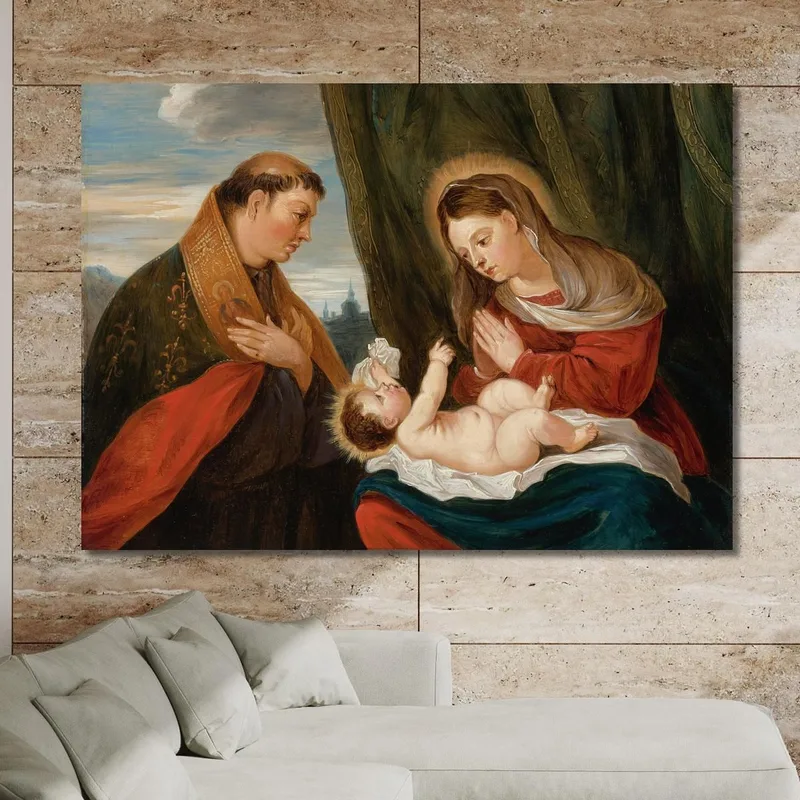 Madonna Col Bambino E San Luigi Di Tolosa David Teniers The Younger
