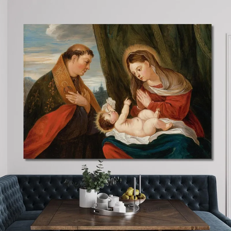 Madonna Col Bambino E San Luigi Di Tolosa David Teniers The Younger