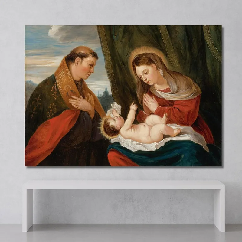 Madonna Col Bambino E San Luigi Di Tolosa David Teniers The Younger