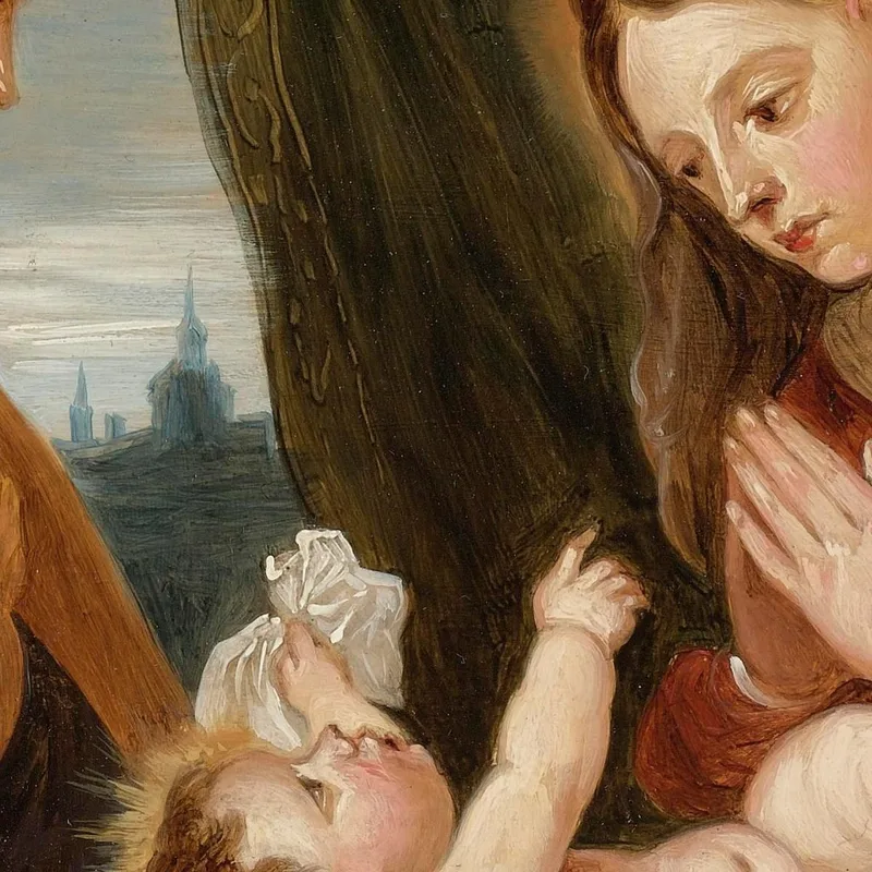 Madonna Col Bambino E San Luigi Di Tolosa David Teniers The Younger