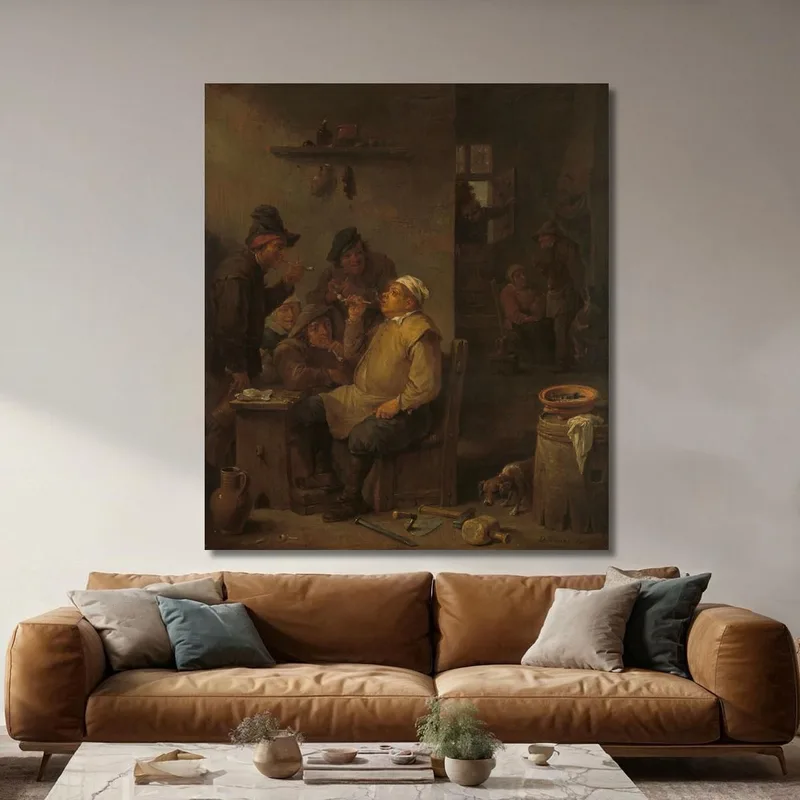Maçon Fumant Avec Des Compagnons Dans Une Taverne David Teniers The Younger