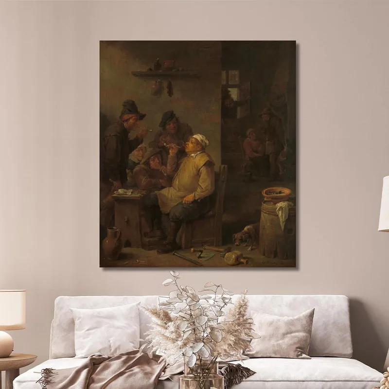 Maçon Fumant Avec Des Compagnons Dans Une Taverne David Teniers The Younger