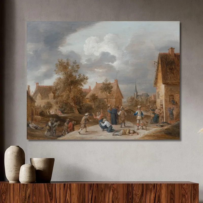 Soldaten Plündern Ein Dorf David Teniers The Younger