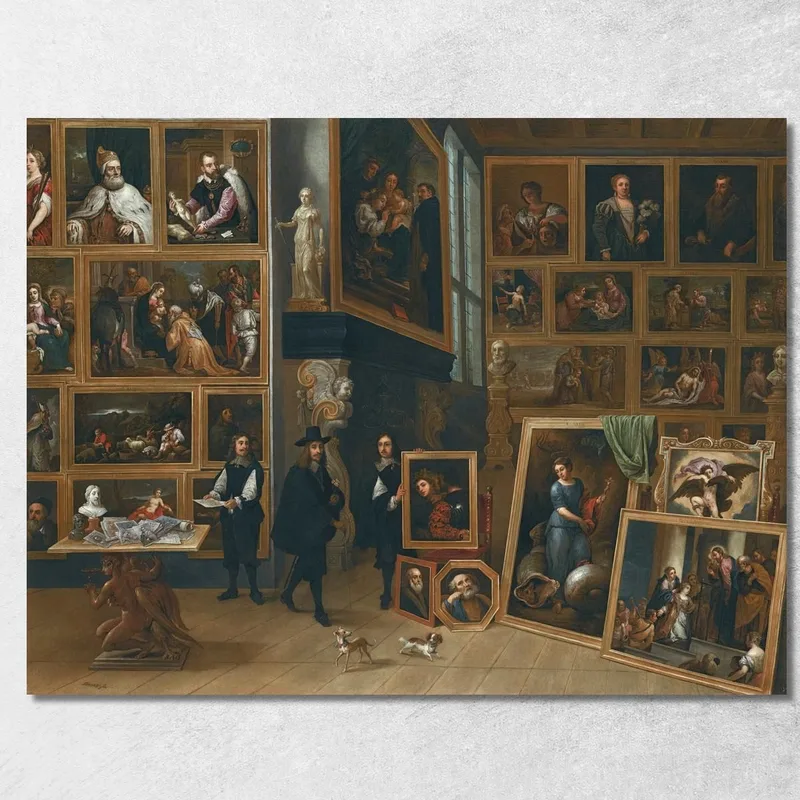 La Galleria Di Quadri Dell'Arciduca Leopoldo Guglielmo David Teniers The Younger quadro stampa su tela