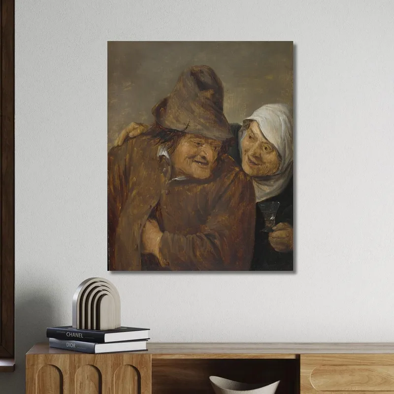 Deux Paysans Avec Un Verre De Vin David Teniers The Younger