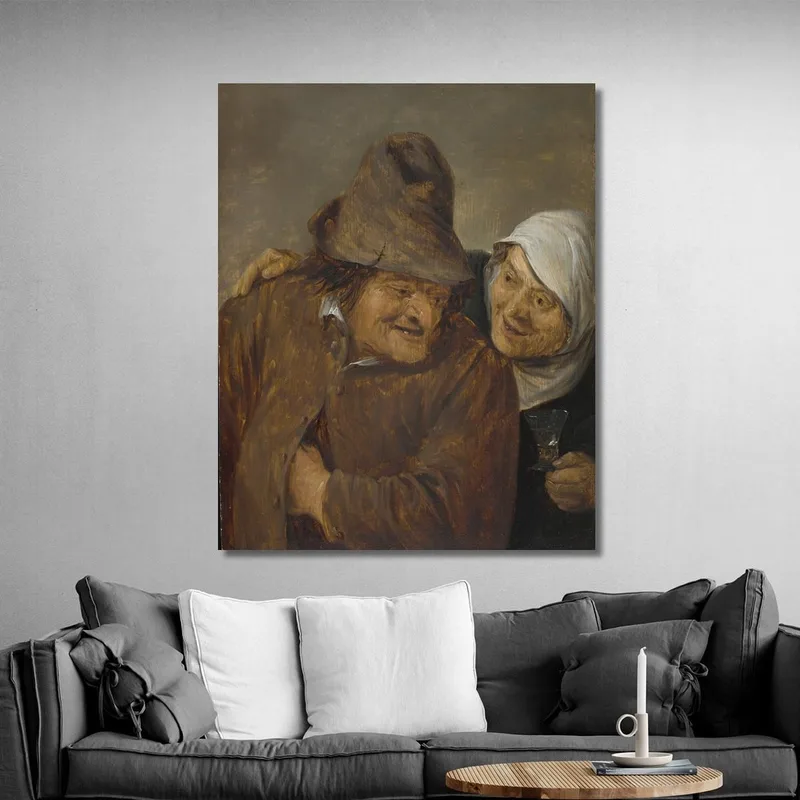 Deux Paysans Avec Un Verre De Vin David Teniers The Younger