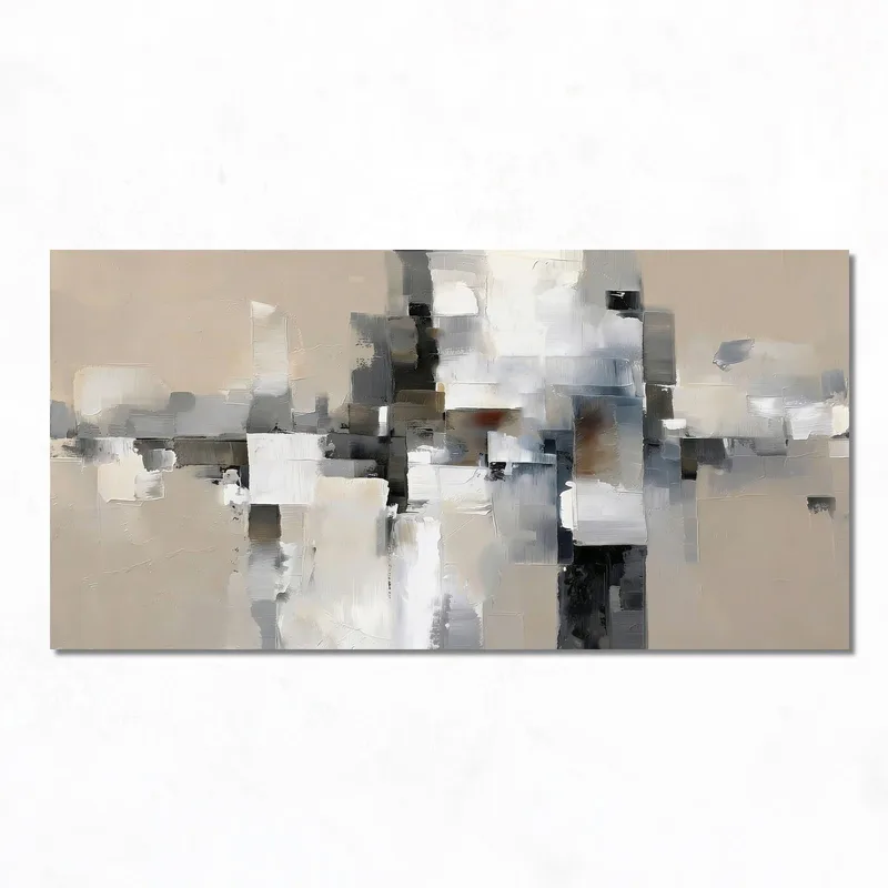 Texturas abstractas monocromáticas cuadro moderno