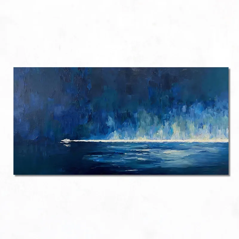 Fine art print blue tranquil waterscape