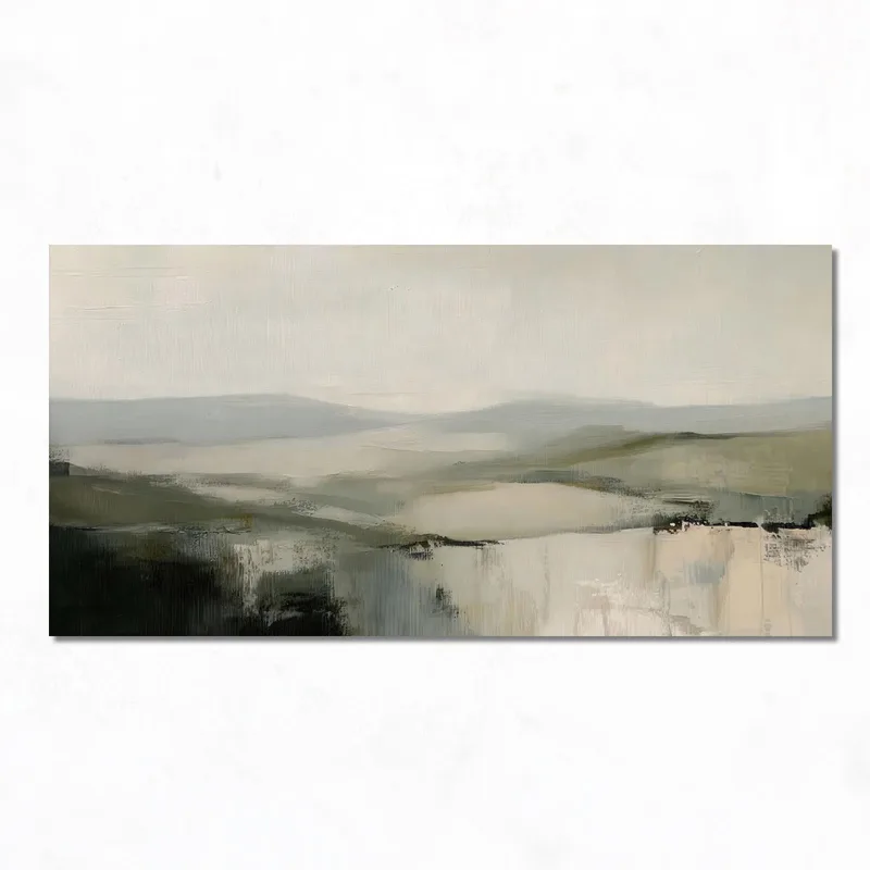 Misty Horizon Landscape canvas print