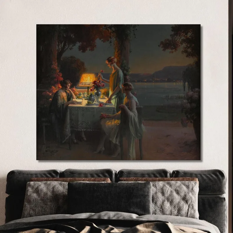 Mujeres Jóvenes Junto Al Lago Delphin Enjolras