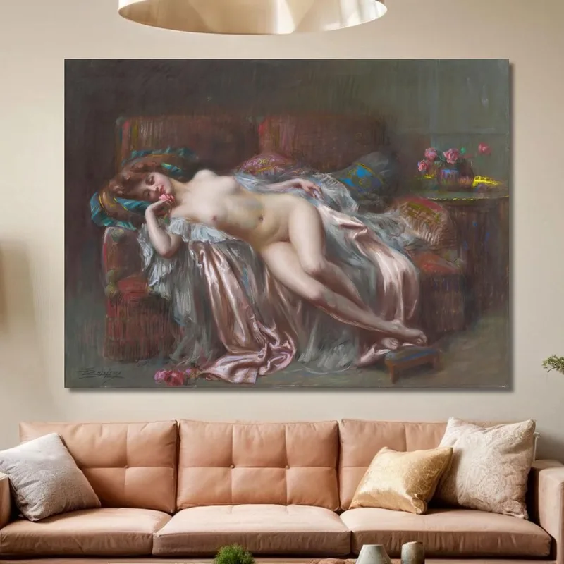 Desnudo Acostado En La Rosa Delphin Enjolras