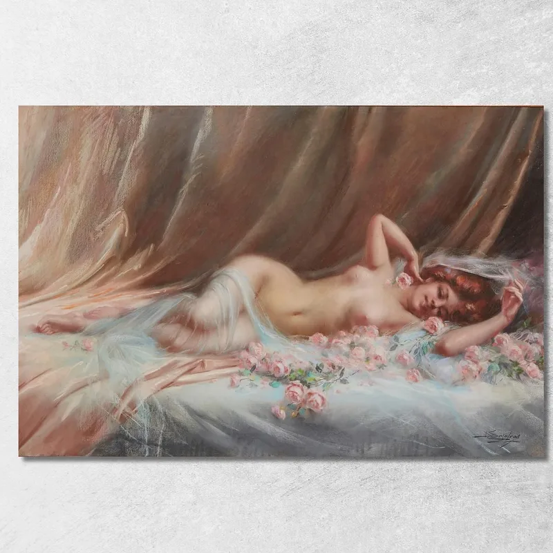 Desnudo Con Rosas Delphin Enjolras cuadro en lienzo