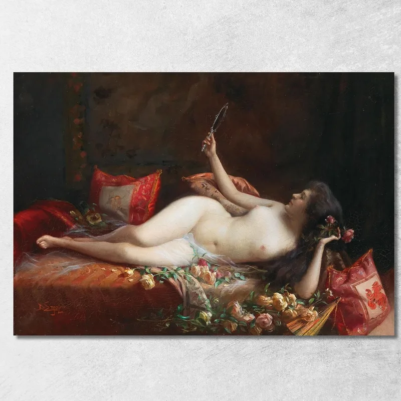 En Un Lecho De Rosas Delphin Enjolras cuadro en lienzo