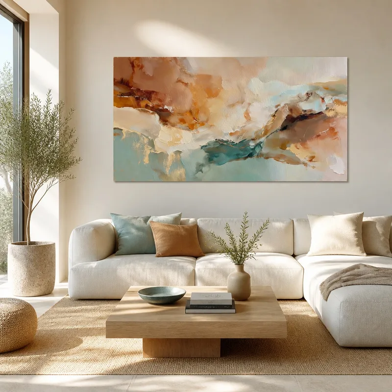 Fine art print abstract earth tones harmony