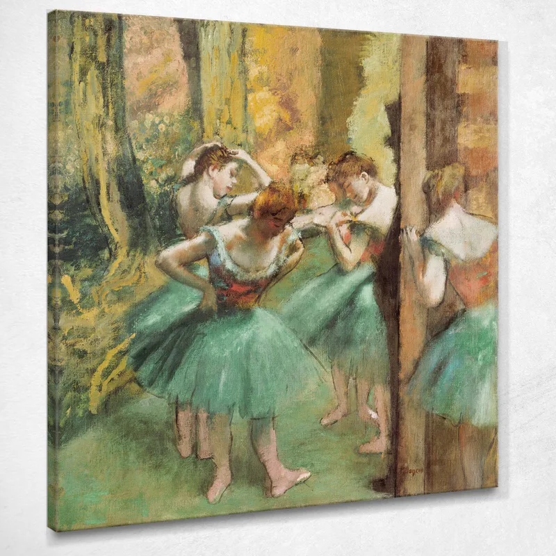 Pink And Green Ballet Flats Edgar Degas canvas print