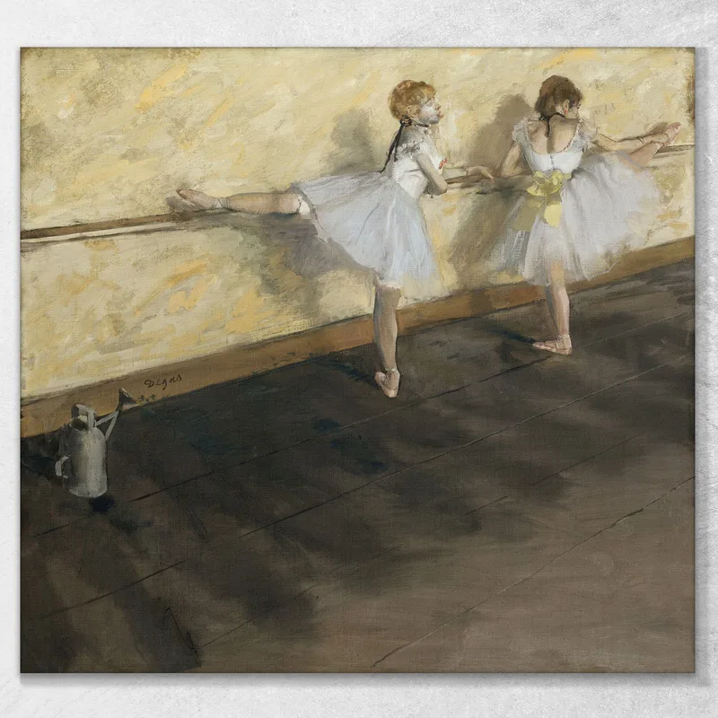 Bailarines Practicando En La Barra 1877. Edgar Degas