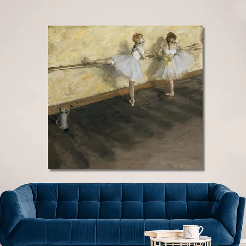 Bailarines Practicando En La Barra 1877. Edgar Degas