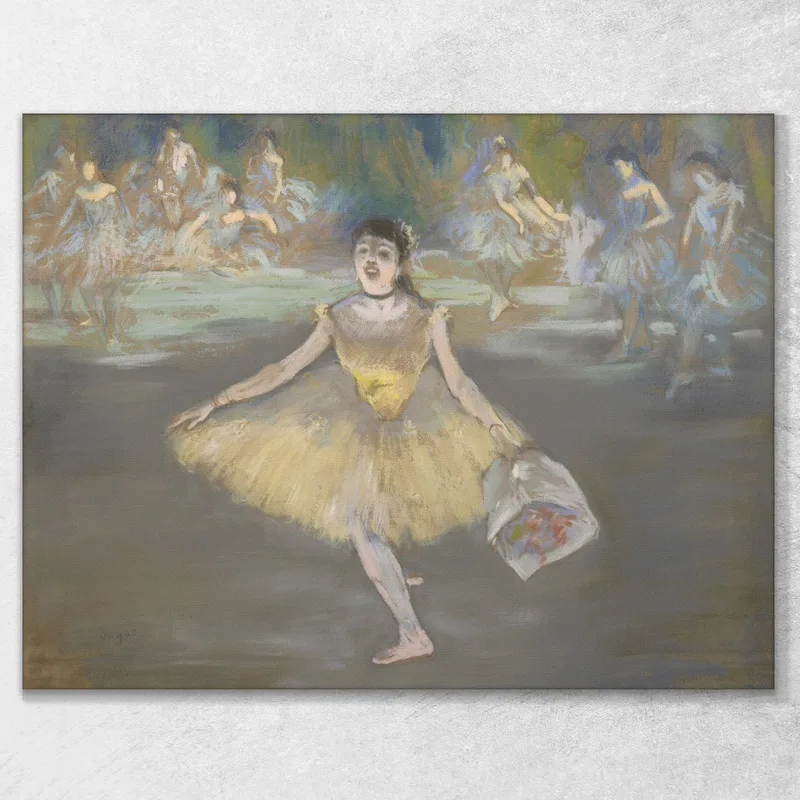 Ballerina Con Un Mazzo Di Fiori Edgar Degas