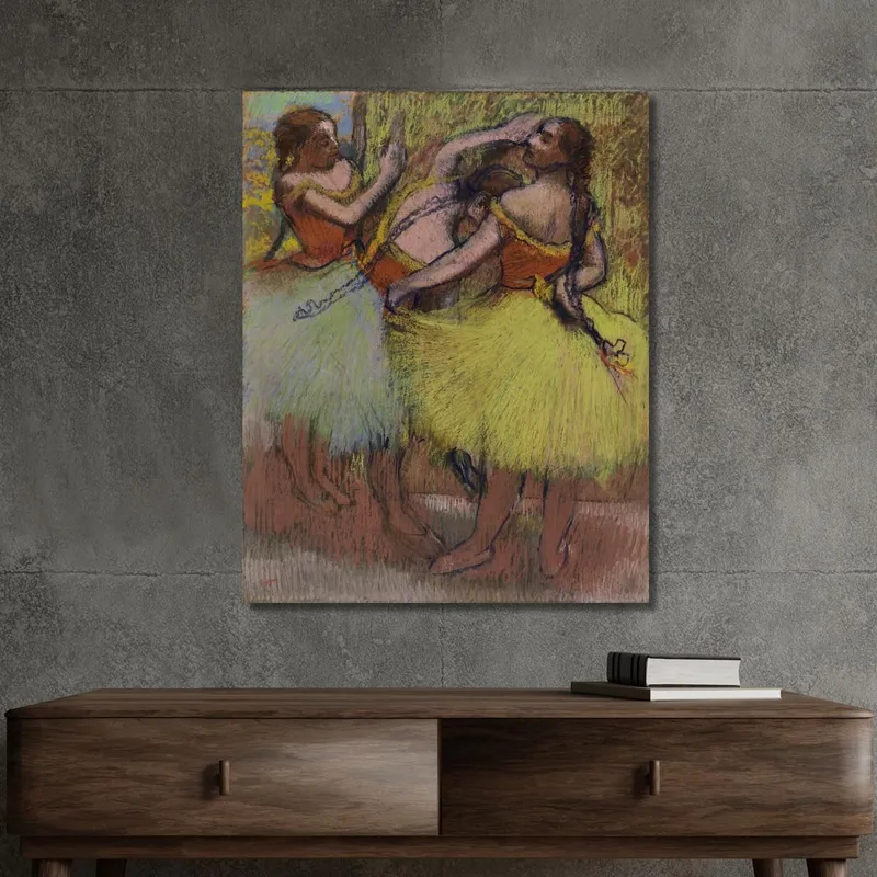 Trois Ballerines Aux Cheveux Tressés Edgar Degas