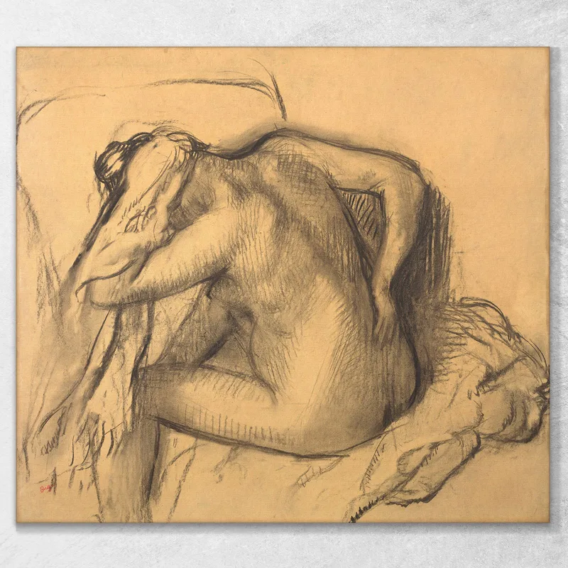Después Del Baño Mujer Secándose El Cabello Edgar Degas