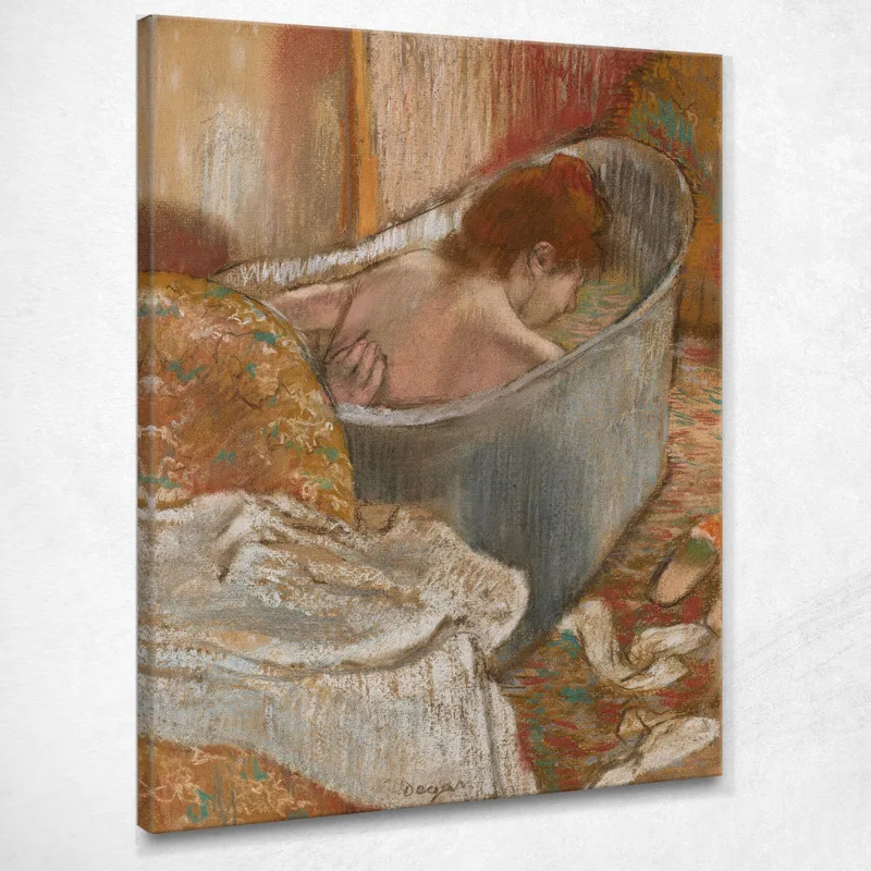 Le Bain (Donna Nella Vasca Da Bagno) Edgar Degas quadro stampa su tela