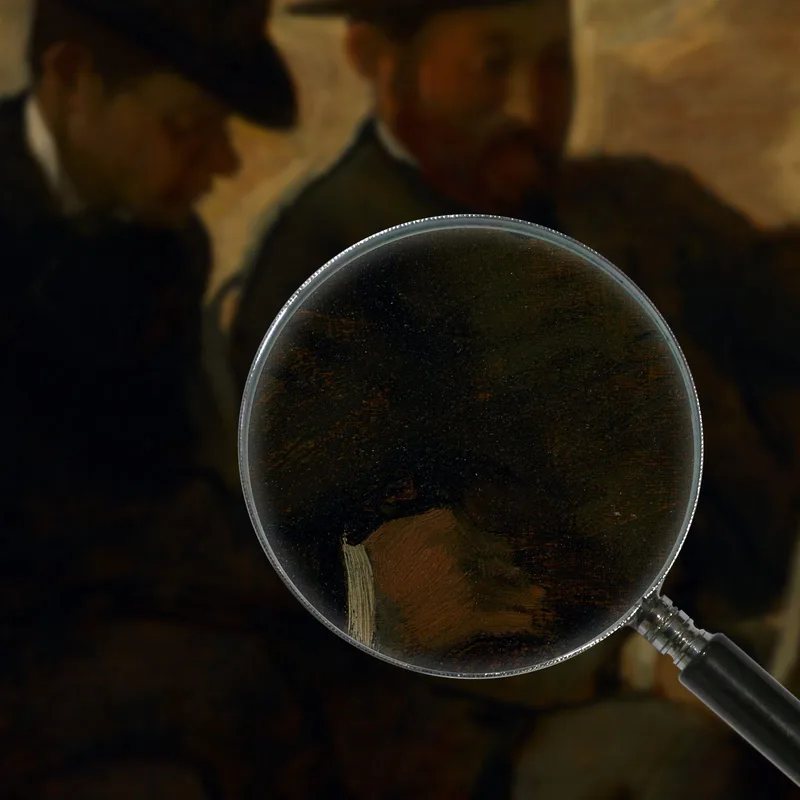 Paul Lafond And Alphonse Cherfils Examining A Painting Edgar Degas