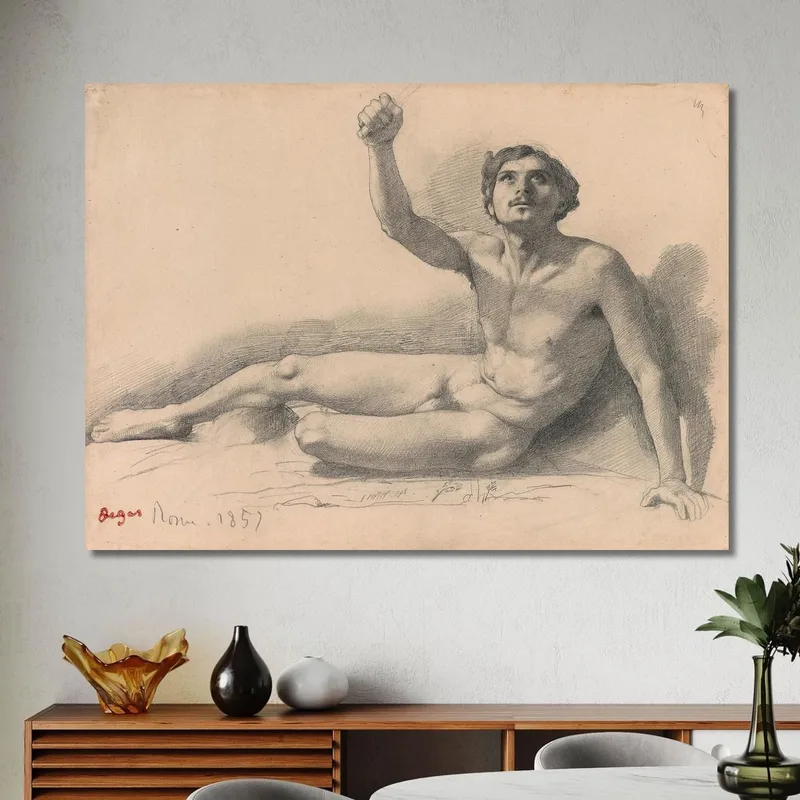 Estudio De Un Desnudo Masculino Edgar Degas