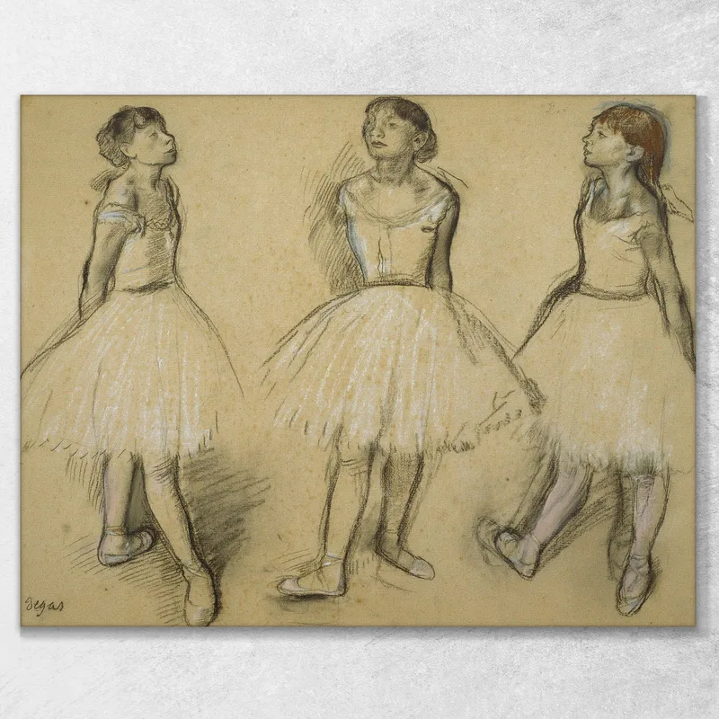 Tres Estudios De Una Bailarina En Cuarta Posición Edgar Degas