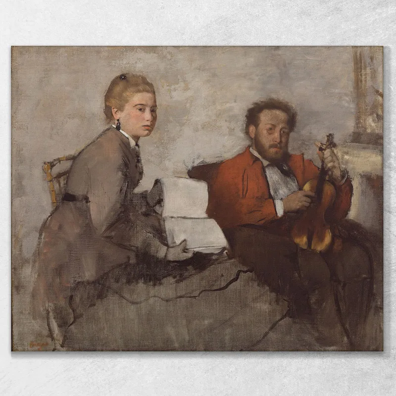 Violinista E Giovane Donna Edgar Degas