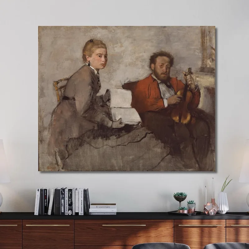 Violinista E Giovane Donna Edgar Degas
