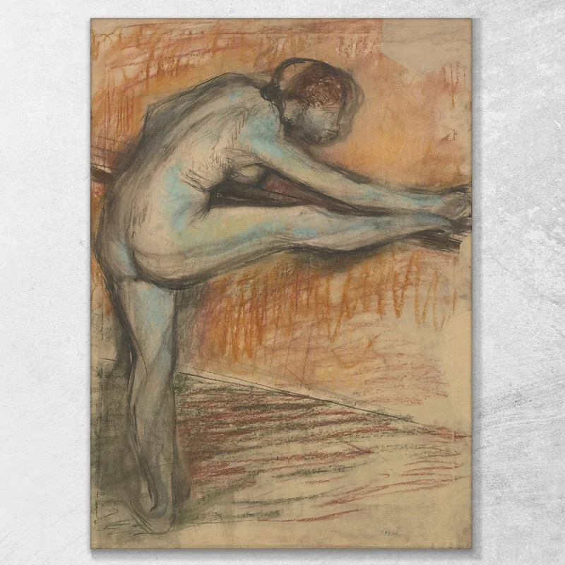 Estudio De Desnudo Para Una Bailarina En La Barra Edgar Degas