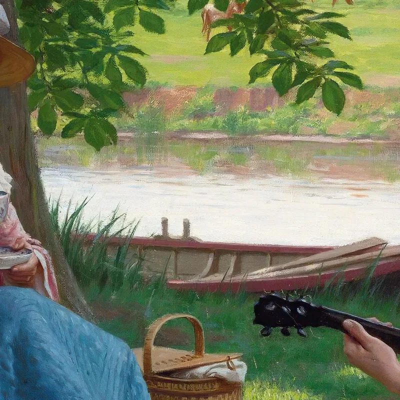 Une Partie De Pique-Nique Edmund Blair Leighton