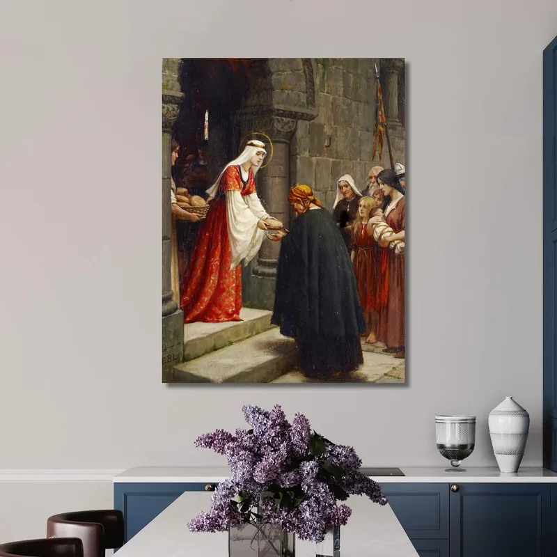 Die Nächstenliebe Der Heiligen Elisabeth Von Ungarn Edmund Blair Leighton