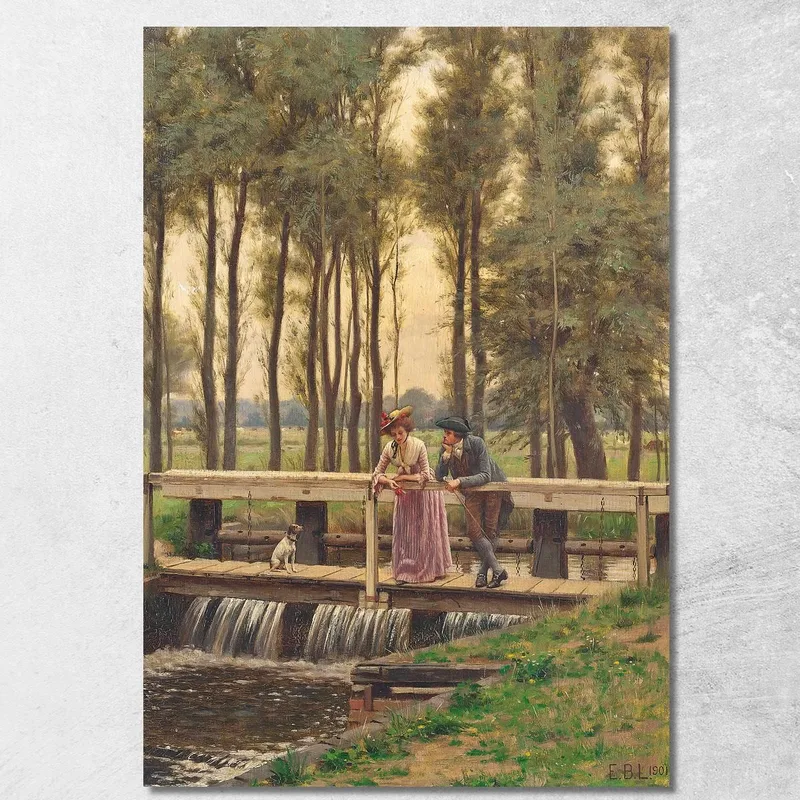 The Trysting Place Edmund Blair Leighton canvas print