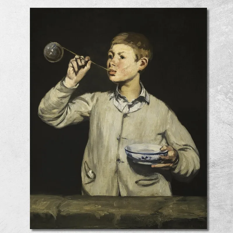 Boy Blowing Bubbles Édouard Manet canvas print