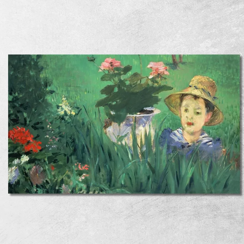 Boy In Flowers Jacques Hoschedé Édouard Manet canvas print