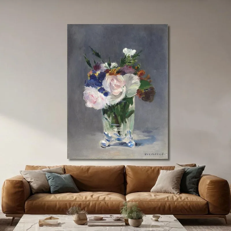 Fiori In Un Vaso Di Cristallo Édouard Manet