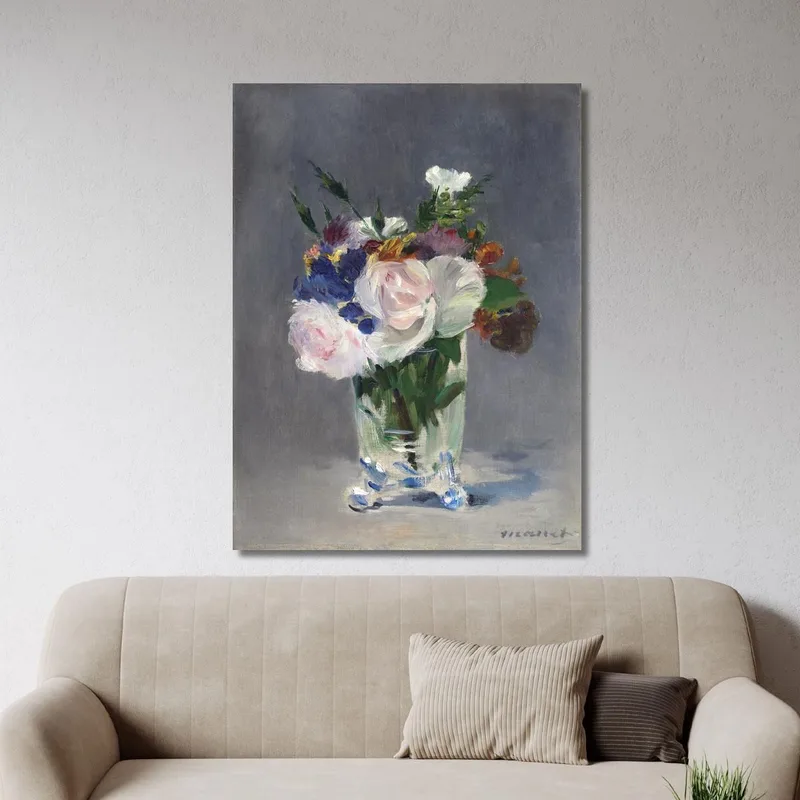 Fiori In Un Vaso Di Cristallo Édouard Manet
