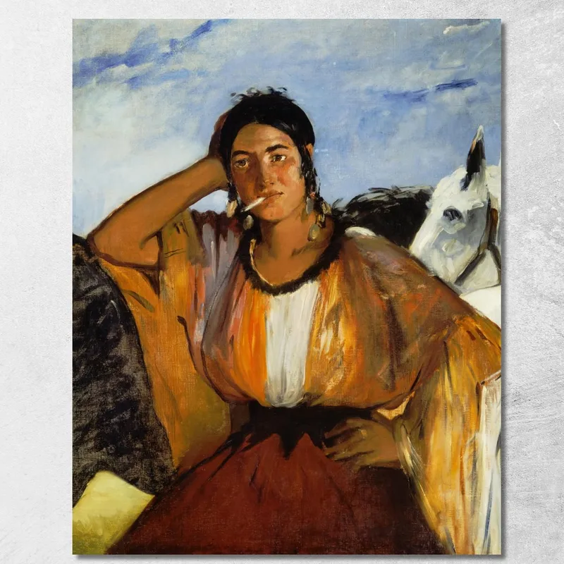 Zingara Con Una Sigaretta Édouard Manet quadro stampa su tela