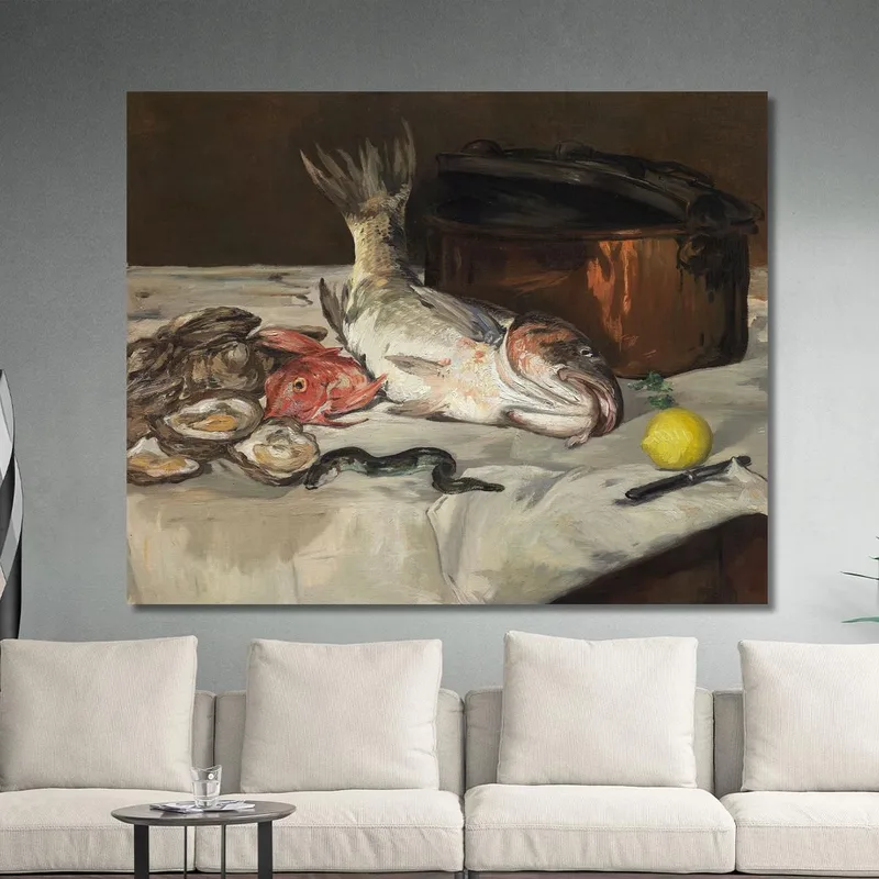 Naturaleza Muerta Con Pez Édouard Manet