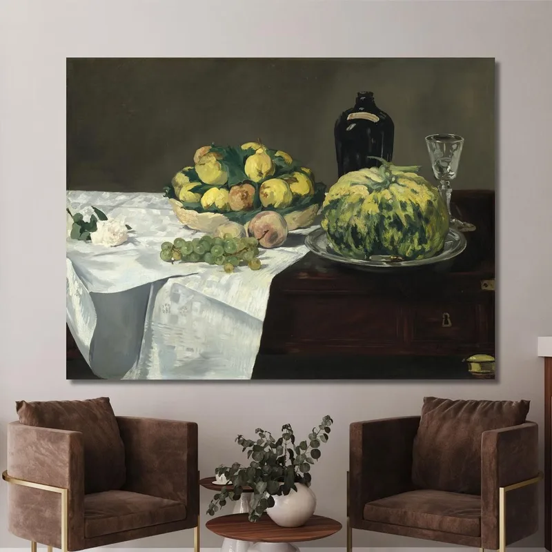Nature Morte Au Melon Et Aux Pêches Édouard Manet