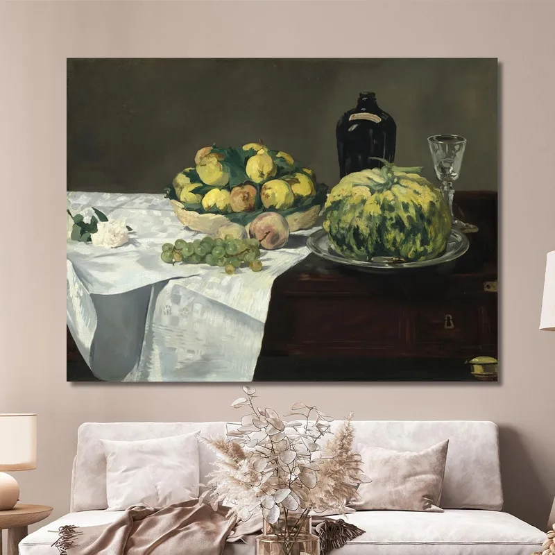 Nature Morte Au Melon Et Aux Pêches Édouard Manet